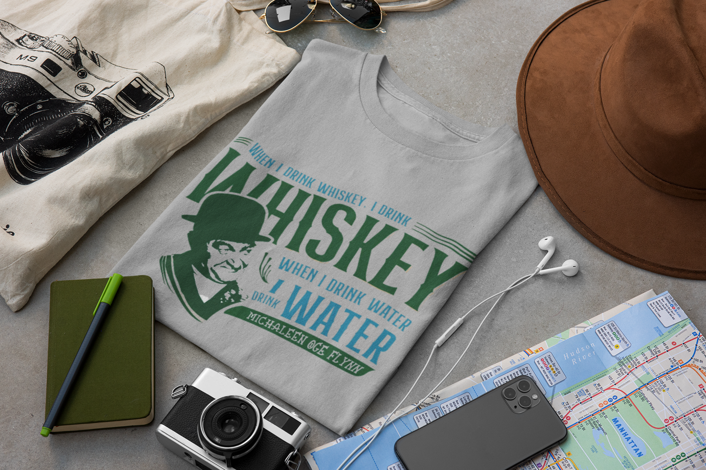 SAINT PATRICK SHIRT: WHEN I DRINK WHISKEY I DRINK WHISKEY, WHEN I DRINK WATER I DRINK WATER